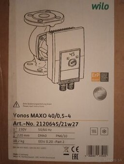 Obehové čerpadlo Yonos MAXO 40/0,5-4