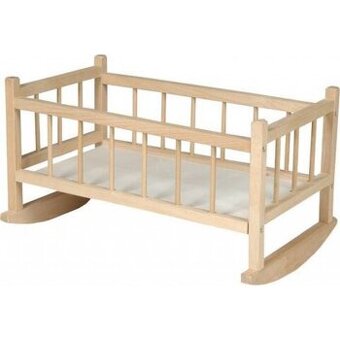 Teddies Kolíska pre bábiky drevená 49x28x27 cm