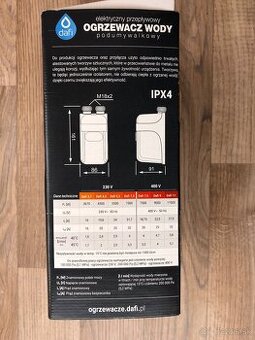 Prietokový ohrievač vody Dafi 7,5kW 400V