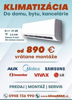 Predaj, servis a montáž klimatizácií