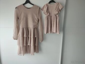 Dámske šaty veľkosť S a k tomu detské šaty veľkosť 98