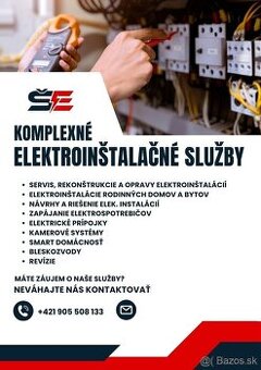 Elektroinštalácie Prešov, elektrikar prešov