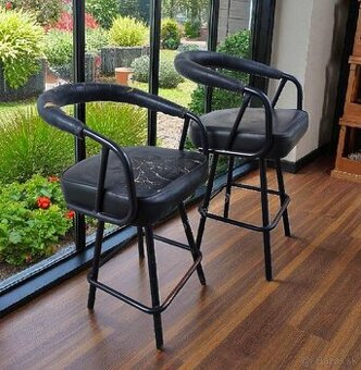 Kovové barové stoličky - viac kusov