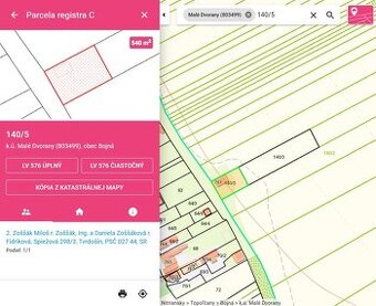 Pozemok Malé Dvorany – 2 017 m² – pripravený na stavbu