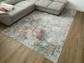 Nový koberec ares sivo terakotovy