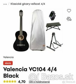set gitary Valencia 4/4
