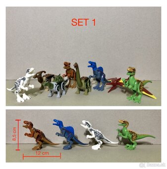Rôzne dinosaury (8ks) typ lego - nové, nehrané