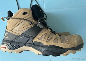 NOVÉ topánky SALOMON X Ultra 4 MID GTX Black/Safari 46