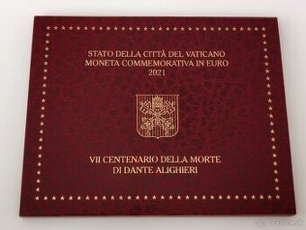 Vatikán 2021 Dante 2€, euro