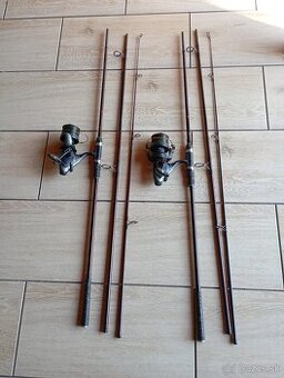 2x Rybársky prút Etna+okuma powerliner navijaky