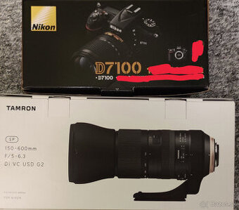 Tamron 150-600 f/5-6,3 Di VC USD g2 + NIKON D7100 zdarma