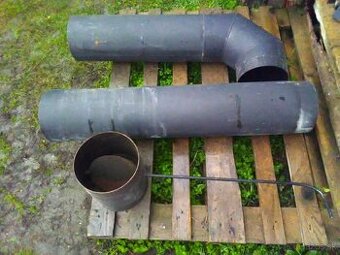 Hrubostenné 2 mm železné komínové rúry s priemerom 180 cm