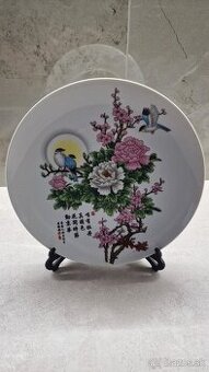 Tradičný čínsky porcelánový tanier, 2ks