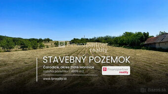 Stavebný pozemok 4899 m2, Čaradice, Zlaté Moravce