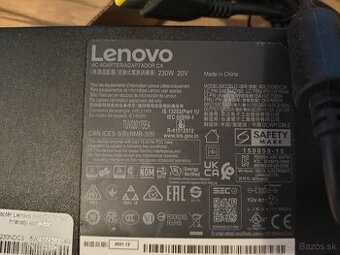 AC adapter Lenovo SlimTip 230W / 20V 11A, hranaty konektor