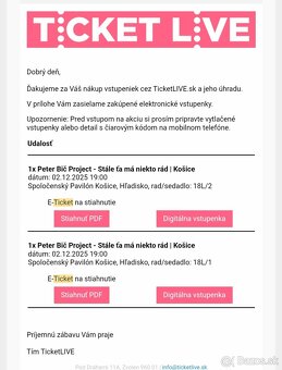 2x Peter Bič Project - Stále ťa má niekto rád | Košice dátum