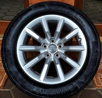 alu R17 5x112 orig. Audi A4 + letné pneu 225/50R17