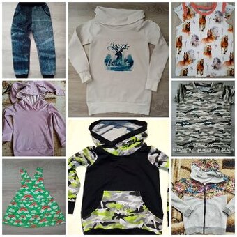 Handmade mikiny, teplaky a upletova sukna