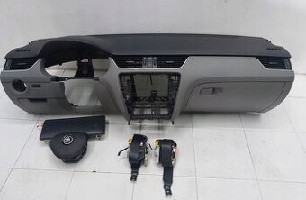 Škoda Octavia III 3 2012- palubná doska, airbagy pásy