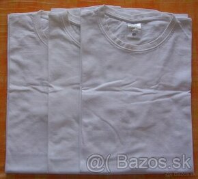 5 x biele panske tričko - L