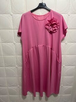 Dámske ružové oversize šaty