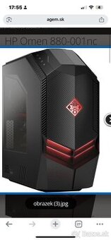 HP Omen 880-001+monitor,myš,klavesnica