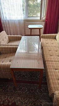 Obývačkovy stôl + gauč + kreslá - 1