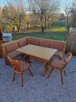 Rohová lavica, jedálenský set