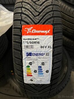 Predam 175/60 R16 Gripmax A/S celorocne uplne nove
