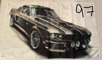 97 - Banner - vlajka Ford Mustang Eleanor Shelby 1967 90x150