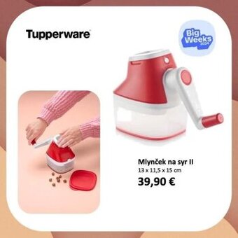 Mlynček na syr. Tupperware
