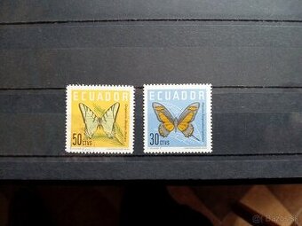 Poštové známky č.707 - Ekvádor - motýle
