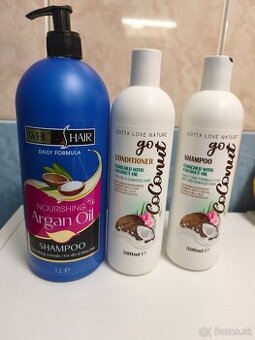 Šampóny, balzam, mydlá