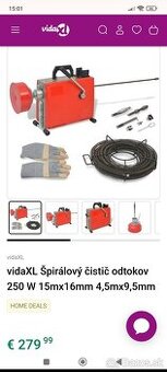 Predám spiralovy čistič odtokov