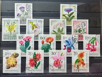 Známky kvety Maďarsko