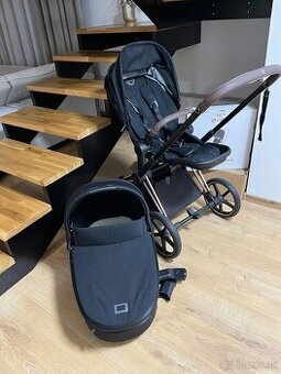 CYBEX PLATINUM PRIAM LUX CARRY COT Deep Black