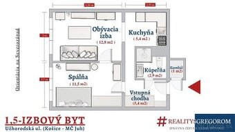 2+KK byt, JUH-Užhorodská ul., 40 m2, po ČR, za 160.000 €
