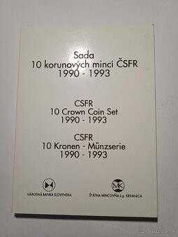 Sada 10 korunových mincí ČSFR 1990 - 1993
