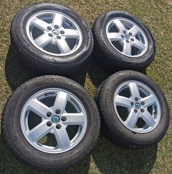5x100 r15 elektrony skoda original s pneu letne195/65r15
