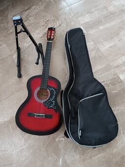 gitara 3/4, puzdro, stojan