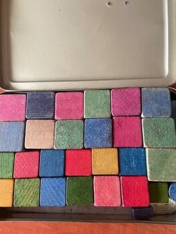 Retro drevené kocky