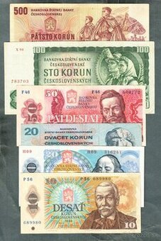 Staré bankovky sestava 1961-1988 - 6 kusů