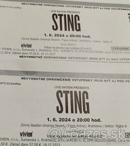 Listky na koncert Sting