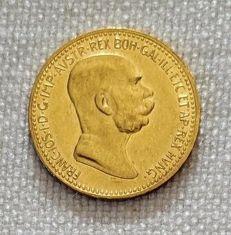 PREDANÁ Zlatá rakúska 10 koruna FJI, 1908 bz, jubilejka