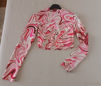 Dámsky ružový crop top