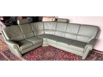 Luxusní rohová kožená sedací souprava, 3009