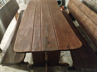 Sedacia súprava, agátove drevo, náter orech..