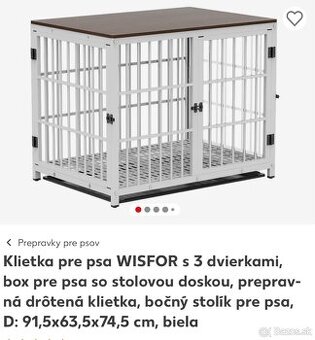 Klietka pre psa s matracom