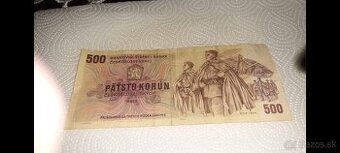 Predám 500 korún Československých z roku 1973