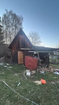 Drevený domček + masívne hranoly na predaj